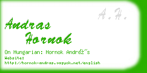 andras hornok business card